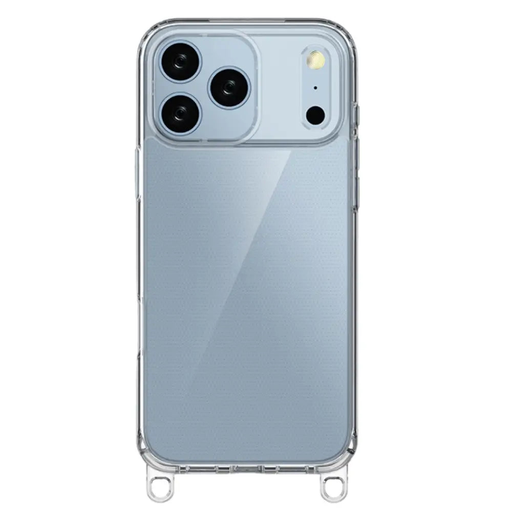 Hard back clear iPhone case rear view showing full phone color