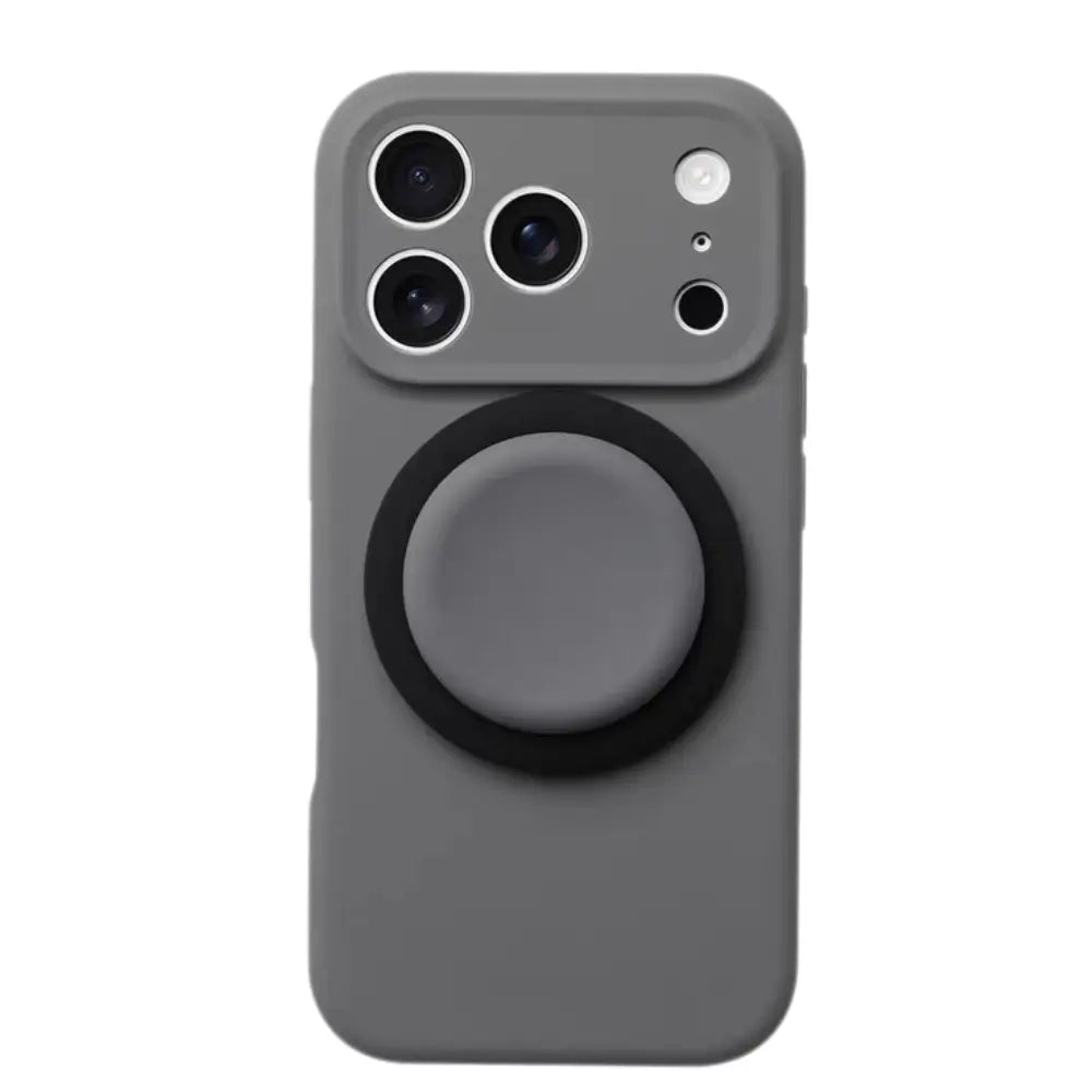 Charcoal Ash Pop Grip iPhone Case made of Silicone on a white background