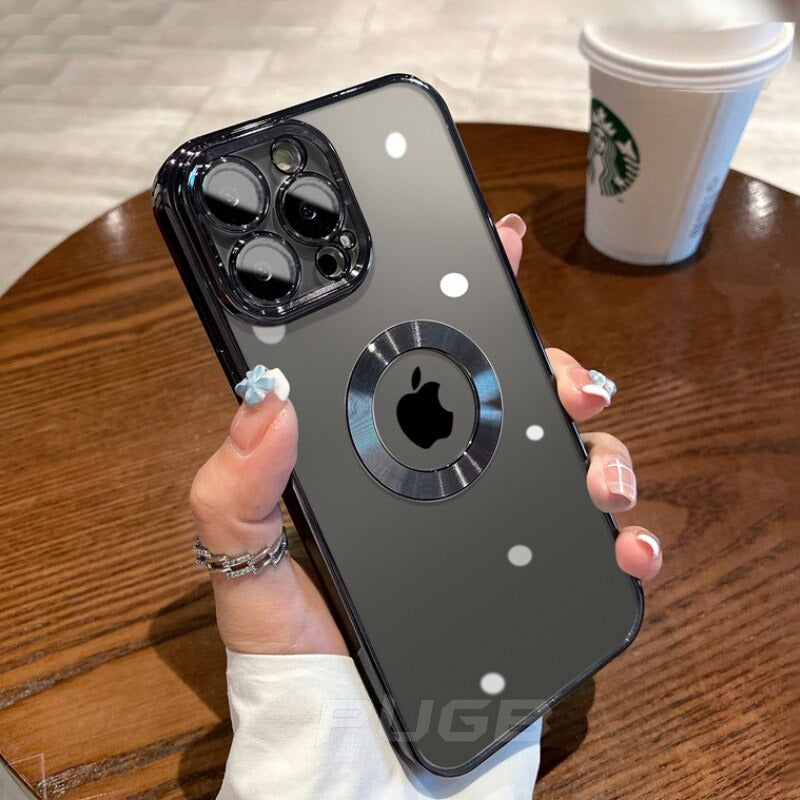Blackish Clear iPhone case holding by a hand